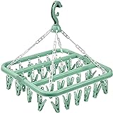 alladaga Clothes Drying Hanger with 32 Clips and