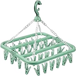 alladaga Clothes Drying Hanger with 32 Clips and