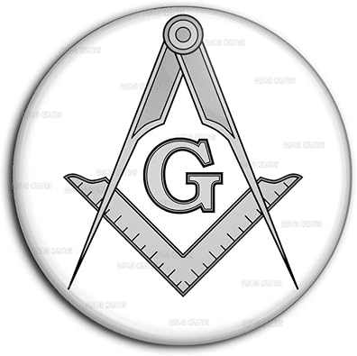 Badge 25mm Compas Equerre Francs Macons Symbole Maconnique Gris Pins Bouton Epinglette Amazon Fr Bijoux