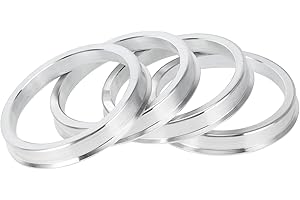 Alrens 4PCS Hub Center Rings (ID 57.1mm - OD 66.56mm) for VW Audi Volkswagen, Aluminum Hubrings Wheel Bore Spacers, Anti-Vibr