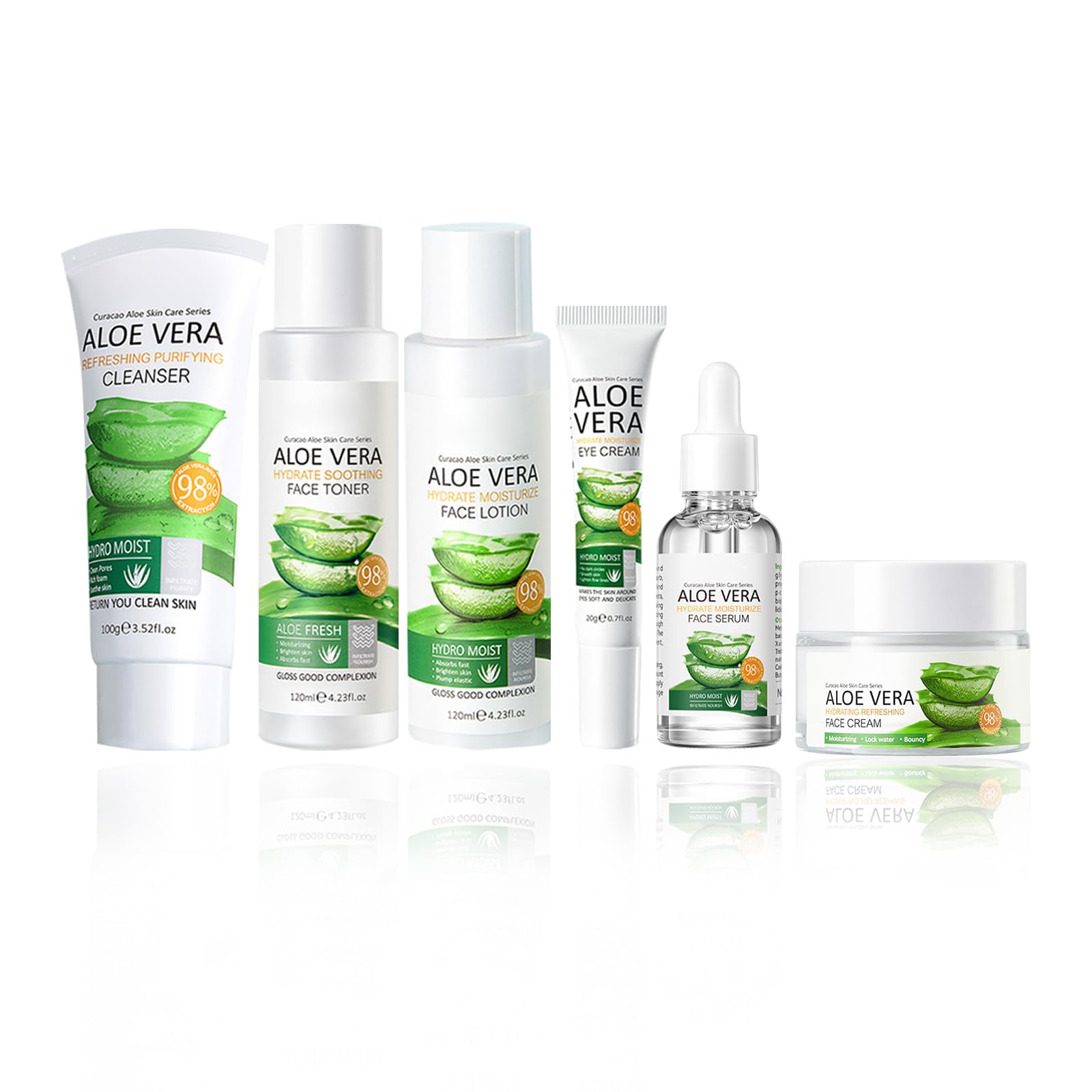 Aloe Vera Daily Skin Care Gift Box Set Daily Moisturizing & Nourishing Fresh Orange Essence Skin Care Set Vitamin Essence Six-piece Set,For Valentine's Day And Festival Gift