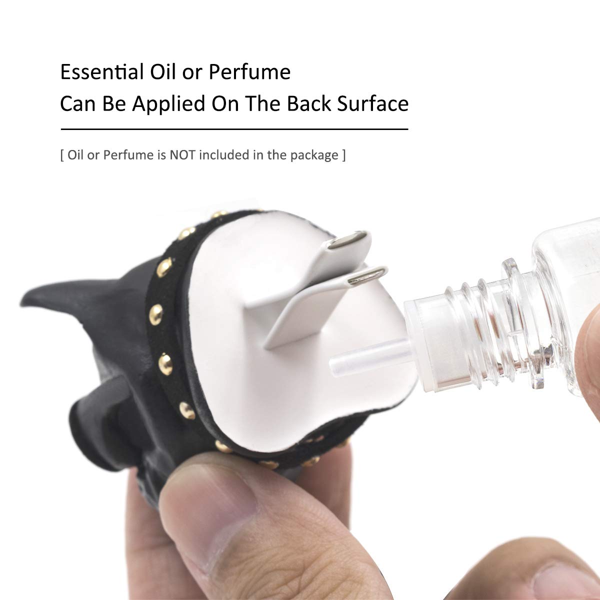 DRAWIGER Mini Aroma Diffuser for Car Vent Clip for Essential Oil and Perfume with Refill Bottle, French Bulldog, Black