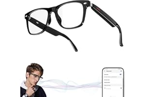 Piluyaa Ai Smart Translation Glasses Simultaneous Interpretation Glasses and Headphones, Bluetooth Language Translator for Men& Women-E13 Black