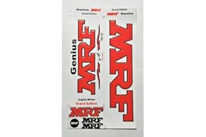 Kyrios VK Embossed Wooden Premium MRF Sticker for Cricket Bat - Red