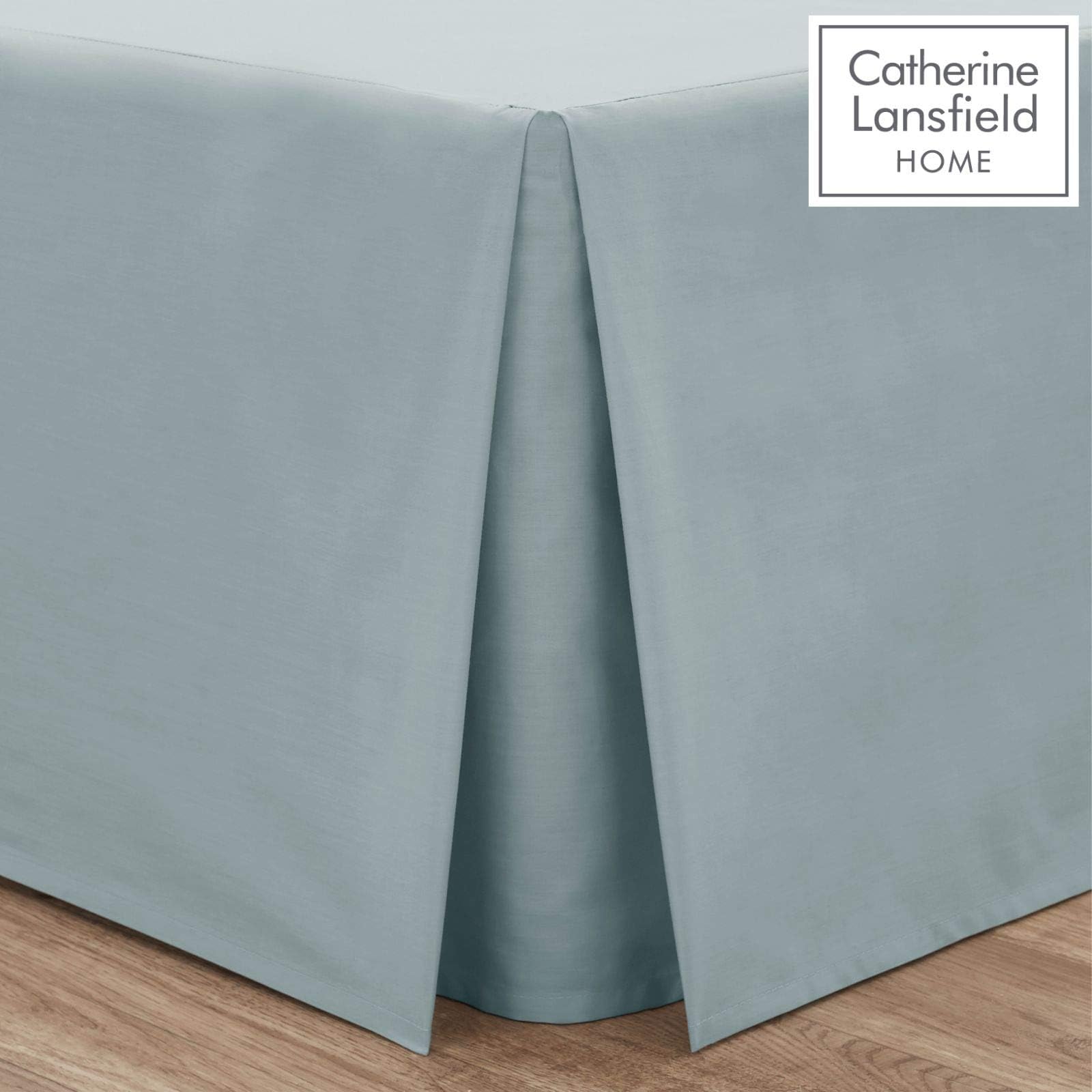 Catherine Lansfield Easy Iron Percale Double Platform Valance Sheet Duck egg