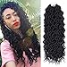 Curly Faux Locs Soft Hair Twist Braids Crochet Braiding Hair Braids Mambo Hair Extension 24Roots/Pack (12inch, 1B)