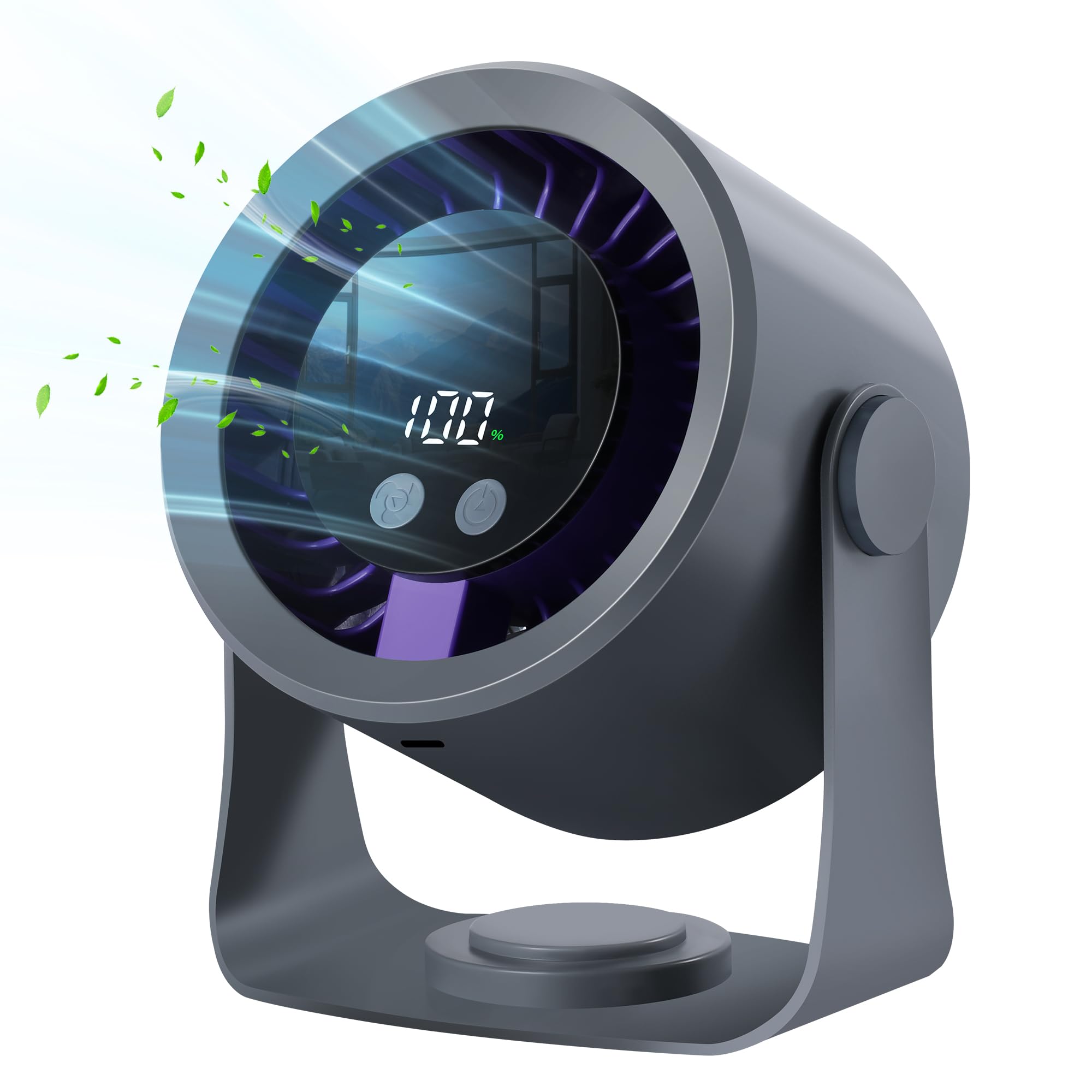 Photo 1 of hYwecy Desktop Circulation Fan,360° Rotation&1-120Speeds,Rechargeable Small Fans for Bedroom with 4000mAh Battery,Portable Cordless Fan for Home,Office,Travel,Kitchen,Camping