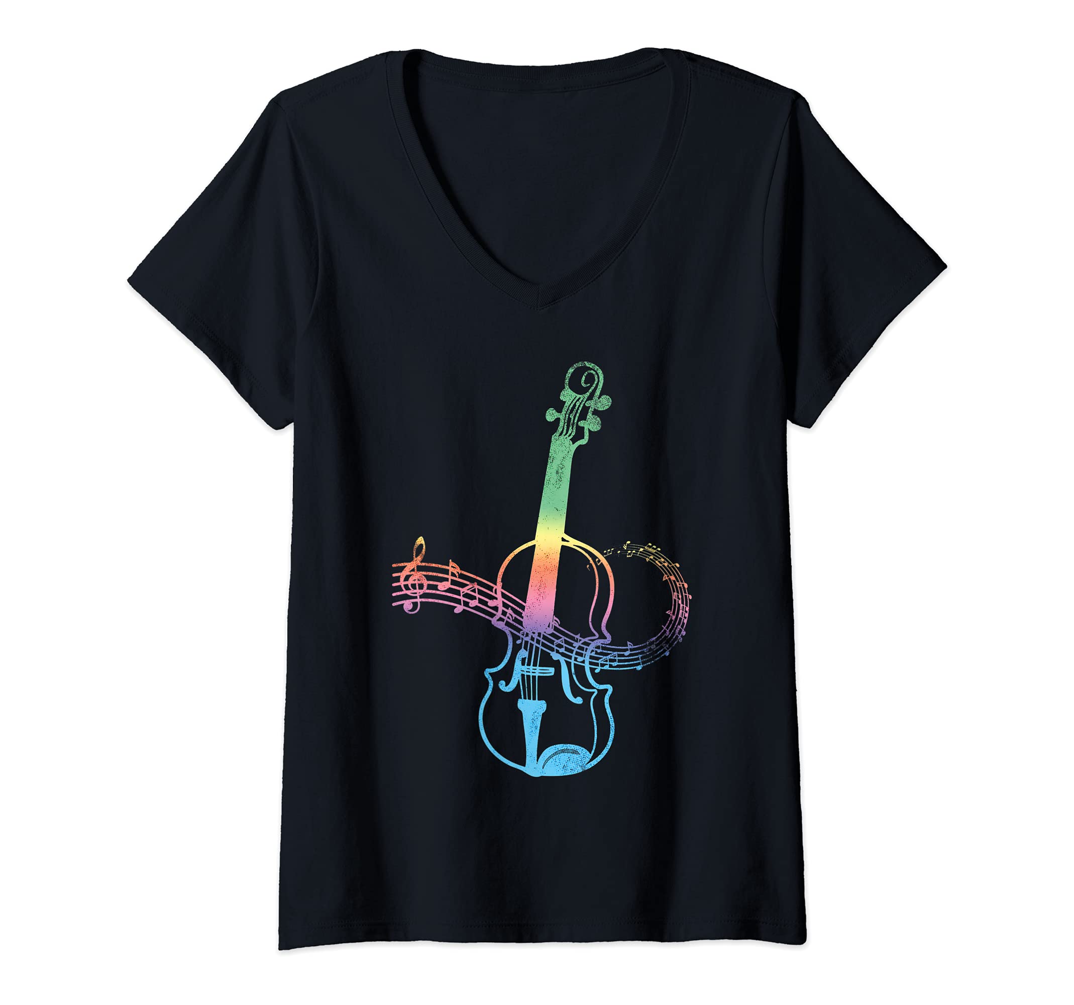 Womens Violinist Violin Player V-Neck T-Shirt
