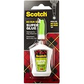 Scotch Super Glue Gel in Precision Applicator, .14 Ounces | Fast-Drying Adhesive with No-Clog Bottle for Wood, Metal, Ceramic, Leather, Rubber, Vinyl and Some Plastics