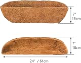 HH-LIFE 2 pcs Pre-formed Coco Liners 24 inch Wall Trough Window Box Liner view 2