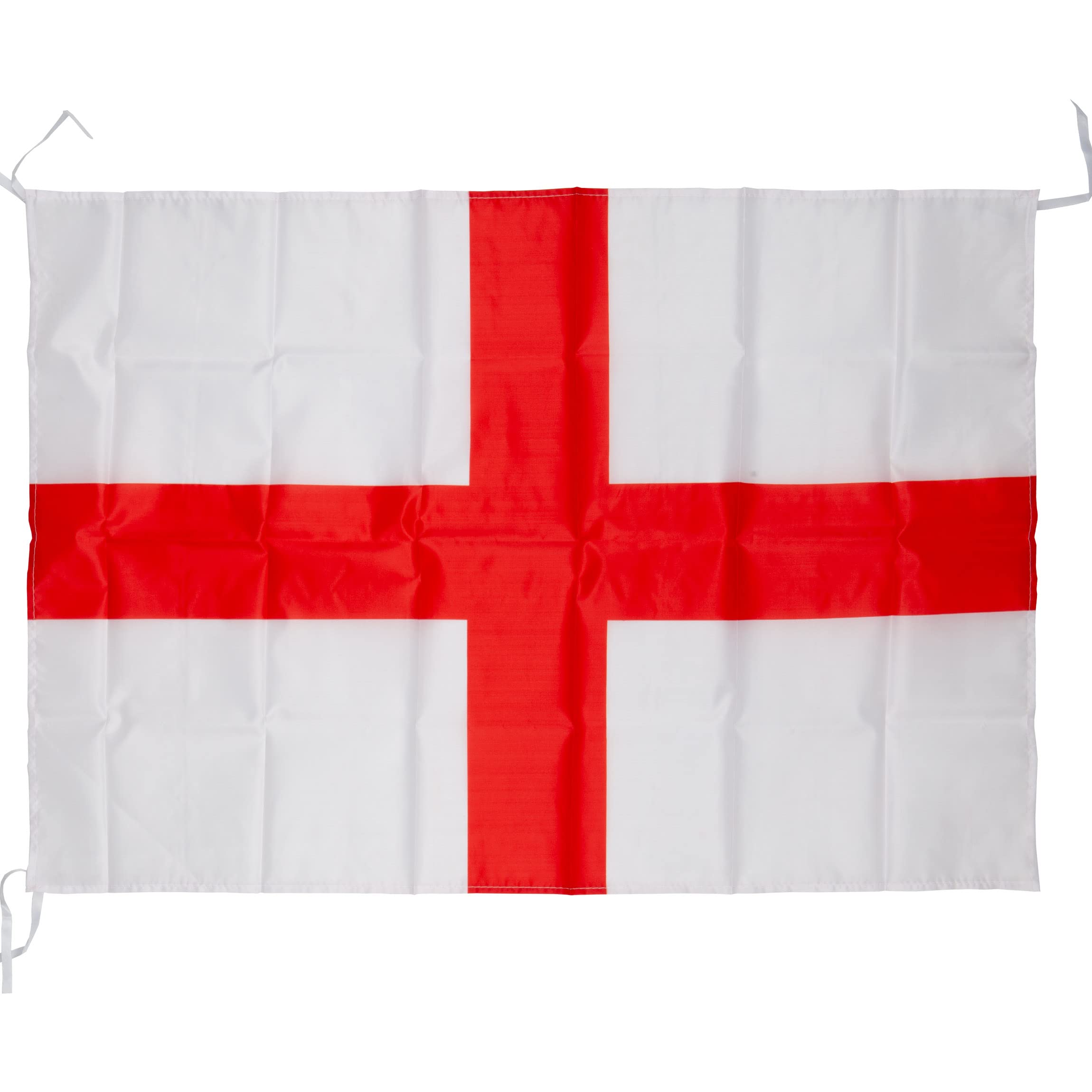 VFM - St George's String Flag 89 X 60cm, Flags Of the World, England Flag for Football, Euro Decorations for Football Fans, Great for Parties, Celebrations, Match Day, Royal Memorabilia
