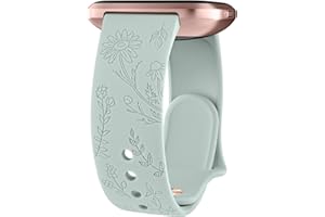 Vancle Silicone Floral Engraved Bands Compatible with Fitbit Versa 2 Bands for Women Men, Soft Breathable Sport Replacement Wristbands for Fitbit Versa 2 / Fitbit Versa/Versa Lite/Versa SE