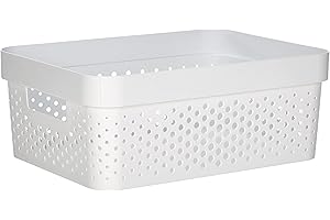 CURVER | Infinity Box 11L, White, 35.6 x 26.6 x 13.6 cm, Recycled Plastic