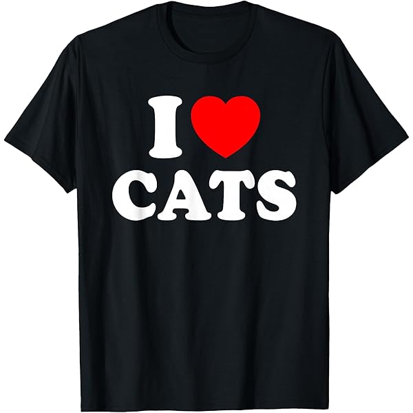Amazon.com: I Heart Cats - I Heart Cats I Love Cats T-Shirt
