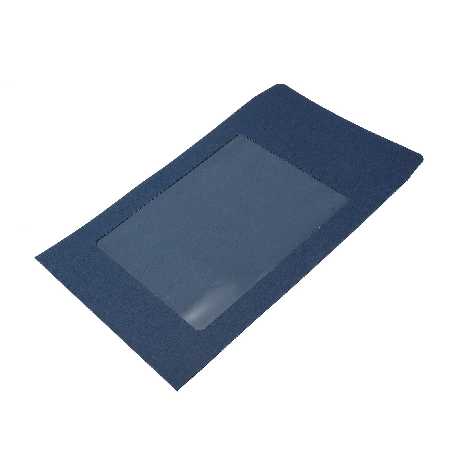 YOKIVE 10 Pack Full-Face Window Envelopes, A4 Size Clear Single-Side Window Mailing Document Photo Letter, Great for Business Office(Blue)