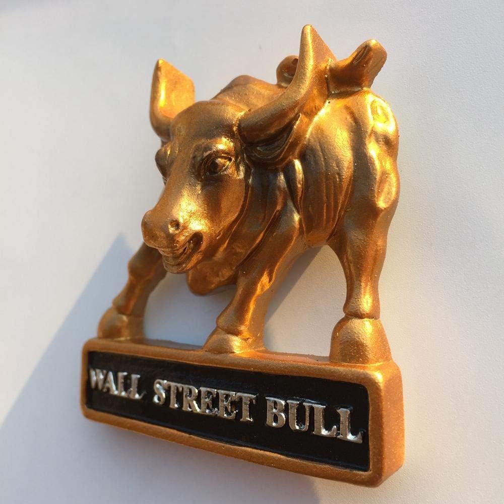 Amazon Co Jp ウォールストリートチャージングブルニューヨークアメリカアメリカ冷蔵庫用マグネットステッカー3d手作り樹脂旅行ギフトお土産コレクションデコレーション ホーム キッチン