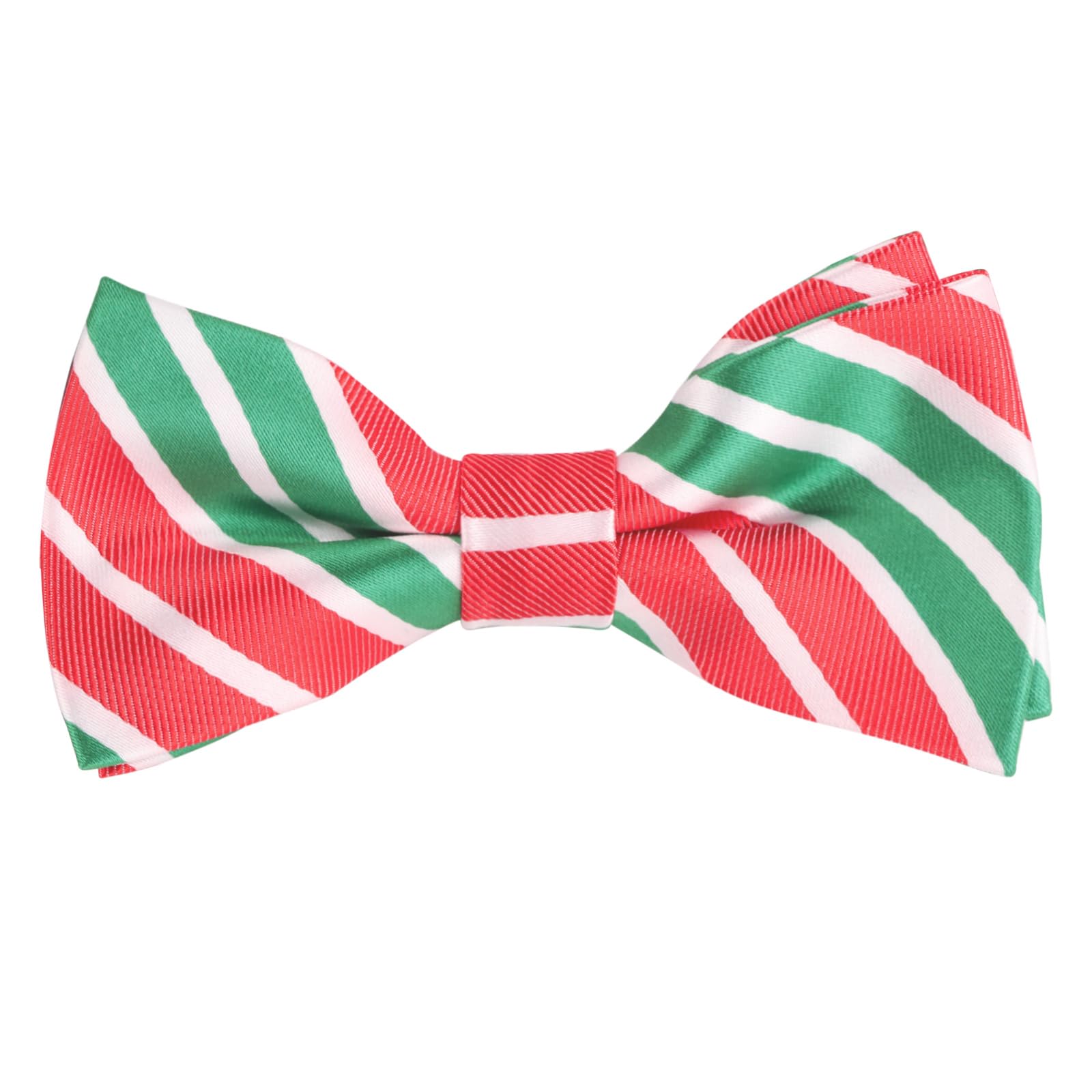 Photo 1 of *3 Pack* Alizeal Toddler Red and Green Stripe Pattern Pre-tied Classic Christmas Party Bow Tie, 009-S
