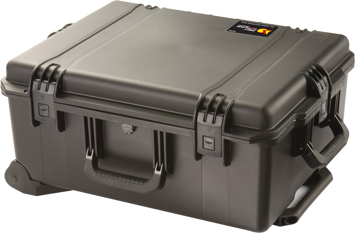 PELI Storm IM2720 Rugged Transport Case With Wheels and Telescopic Handle, Watertight and Dustproof, 93L Capacity, Made in US, No Foam, Black