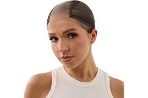 Xiushumyi Lace Wig Cap for Women,Non-Slip Grip Cap Make Your Wigs Glue Free,Wig Caps with Built-in Adjustable Velvet Band for Keeping Wigs in Place(Brown,S)