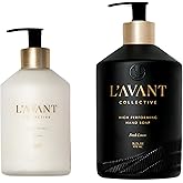 L'AVANT Collective Hand Lotion & Hand Soap Bundle Fresh Linen | High Performing Formula Luxurious Ingredients for Soft & Smooth Hands | 2 Glass Bottles Kitchen Accessories Home Decor Hostess Gifts