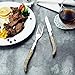 FLYINGCOLORS Laguiole Steak Knife Set. Stainless Steel, Wooden Handle, Gift Box, 6 Pieces