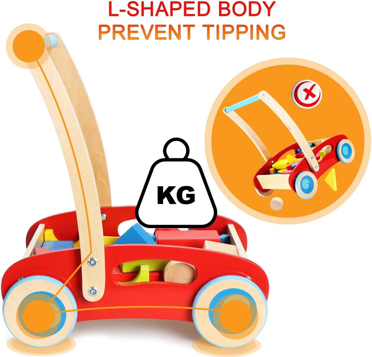 wooden walker for 1 year old