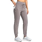 G Gradual Women's Fleece Lined Joggers 28"/30"/32" High Waisted Sweatpants Water Resistant Thermal Warm Pants Zipper Pockets