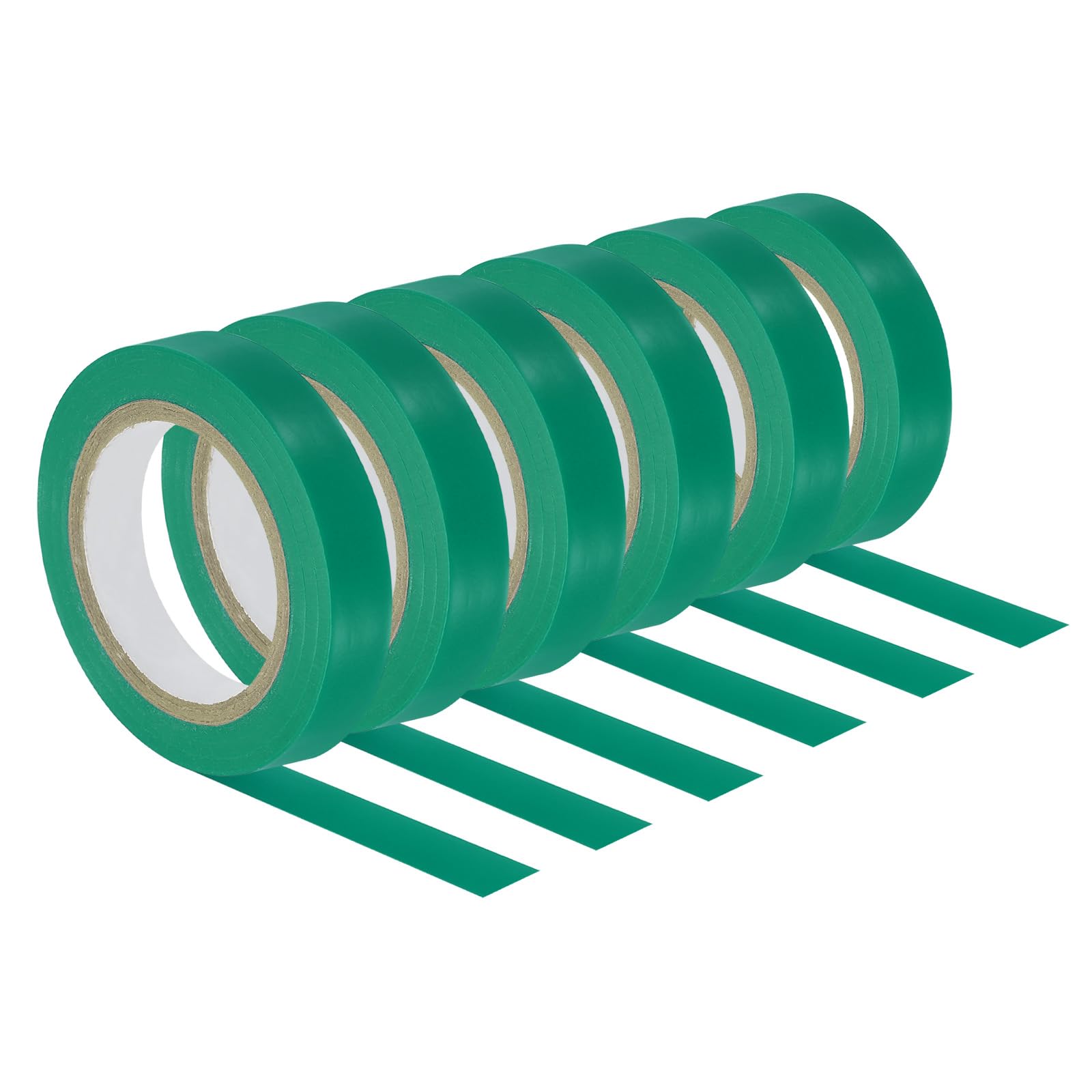 PATIKIL 32.8Ft Grip Finishing Tape, 6 Pack PVC Racquet Finishing Tapes Racket Accessories Sticky Seal for Tennis Badminton, Green