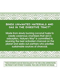 Nature 's Way Carbón Activado, 100 Cápsulas, 0,0098 oz.