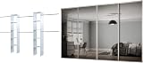 SPACEPRO 4 Door Sliding Wardrobe with Mirror | Modern White Frame view 1