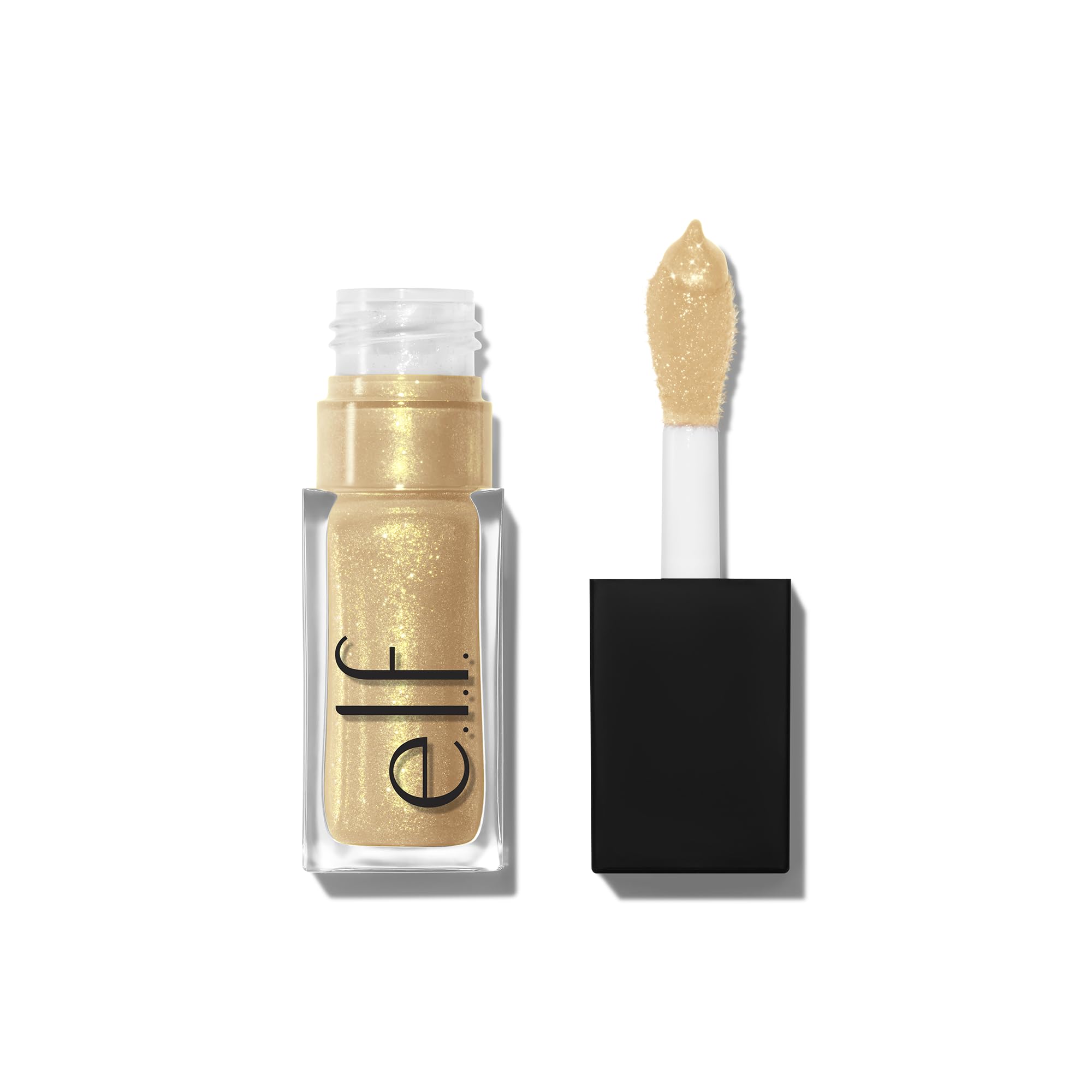 e.l.f. Glow Reviver Lip Oil, Nourishing and Hydrating with High-Shine Glimmer Finish & Sheer Wash of colour, Minty Scent, Non-Sticky, Vegan & Cruelty-free, Citrine Gleam