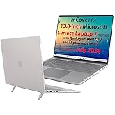 mCover Case ONLY Compatible for 2024+ 13.8" Microsoft Surface Laptop 7 Windows PC with ARM CPU and AI-Powered Copilot+ (NOT Fitting Other Surface Models) - Clear