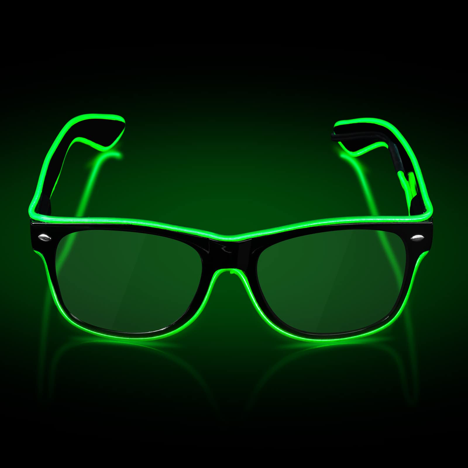flintronic LED Glasses, Flashing LED Sunglasses Costumes, LED Glasses, 4 Modes, Ergonomic Design & High Comfort, EL Wire, Suitable for DJ Parties, Live Concerts, Rave Parties, etc