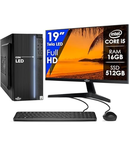 Computador Completo Intel Core i5 6ª Geração 16GB DDR4 SSD 512GB