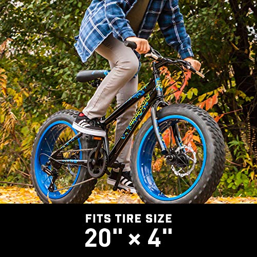 Mongoose Fat Tire Bike Tube, Schrader Valve,Tube Size 20x4,Black,20 x