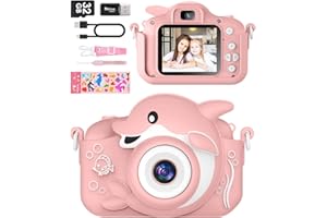 GOFUNLY Kids Camera for 3-8 Years Old Toddlers Childrens Boys Girls Christmas Birthday Gifts Selfie Camera 20.0 MP HD 1080P IPS Screen Dual Digital Toy Camera with 32GB SD Card