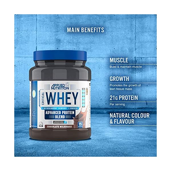 Applied-Nutrition-Critical-Whey-Protein-Powder-Shake-Gold-Muscle-Building-Supplement-with-Glutamine-High-Standard-Amino-Acids-BCAA-450g-15-Servings-Vanilla-Ice-Cream Applied Nutrition Critical Whey Protein Powder Shake, Gold Muscle Building Supplement with Glutamine & High Standard Amino Acids, BCAA 450g - 15 Servings (Vanilla Ice Cream)