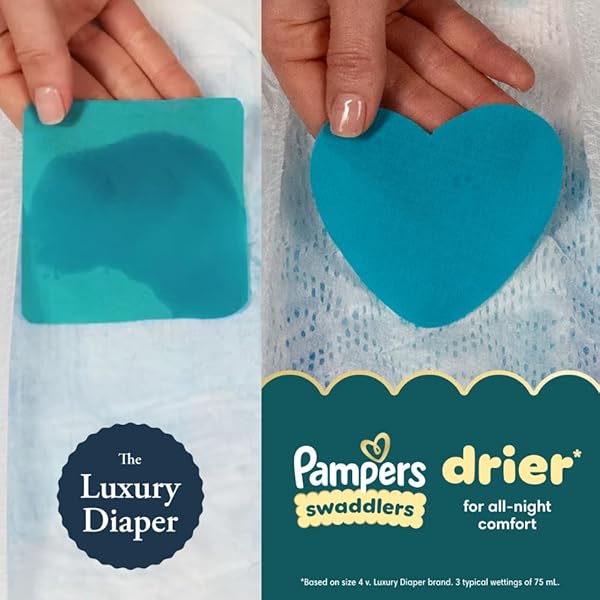 PAMPERS SWADDLERS DIAPERS, SIZE 4 (15-34 LBS), 120 COUNT, ABSORBENT, KEEPS BABY DRY AND COMFORTABLE, SKIN SAFE DISPOSABLE BABY DIAPER (PACKAGING MAY VARY)