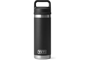 YETI Rambler 18 oz Bottle, Vacuum Insulated, Stainless Steel with Chug Cap, Black