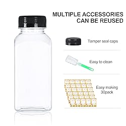 DANALLAN 30 Pack 8oz Empty Plastic Bottles with