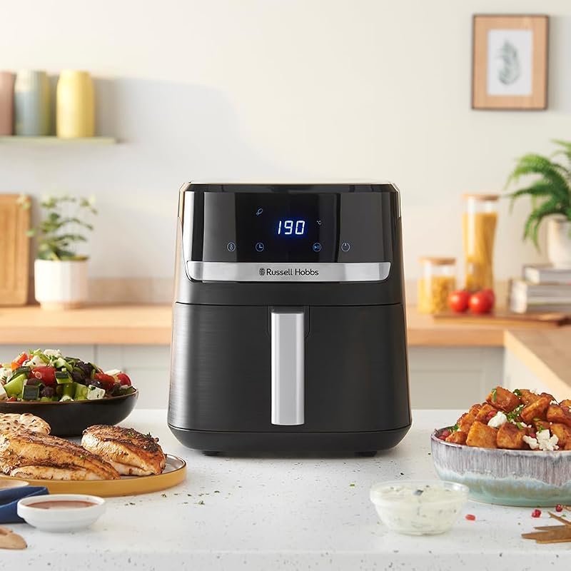 Heißluftfritteuse XL, Satisfry 5,5 l, Schwarz, 27621-56