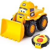 CAT Construction Toys, RC Remote Control Loader Truck - 10.5 Inch Length, Child Friendly Controller, Stowable Controller, Working Headlights - Batteries Included!