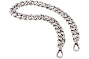 YICHAIN 25 Inch Trendy Chunky Metal Chain Purse Handles Shoulder Strap Replacement for Handbag (Silver)