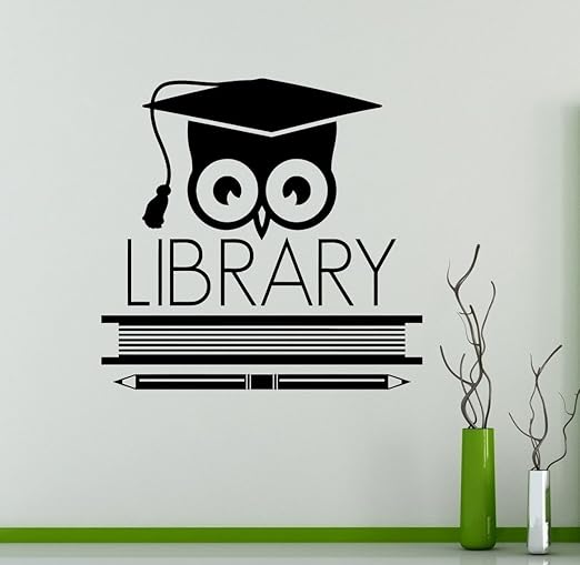 marvellous Library wall decal ll Home and decor Library wall sticker 40x40cm