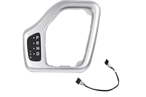 Dngbymx Shifter Bezel with Harness Compatible with Jeep Cherokee 2014 2015 2016 2017 2018 Silver Replace # 601-402