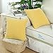 CaliTime Throw Pillow Covers Pack of 2 Comfy Corduroy Corn Striped Waffle Decorative Cushion Cases for Couch Sofa Bed Farmhouse 18 X 18 Inches Gold Yellow