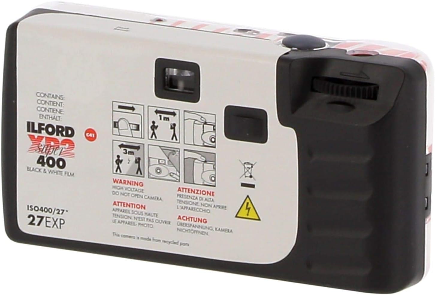 Ilford XP2 Super Single Use Camera with Flash (27 Exposures) black and white film CAT1174186, red, Pack Of 1 - Image 5