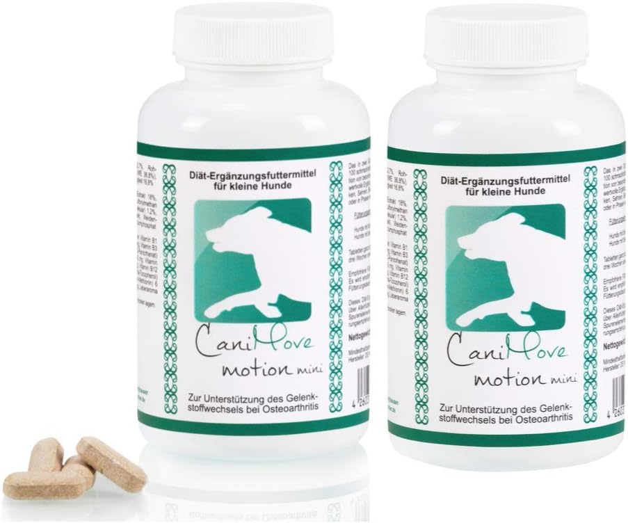 Canimove Motion mini 2 x (200 tablets) - The joint tablets for small dogs. Arthrosis, intervertebral disc problems, problems of joints, tendons and muscles and nerves