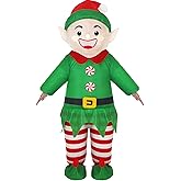 Liliful Christmas Elf Inflatable Costume Adult Funny Blow Costume for Adult Men Women Christmas Halloween Holiday Cosplay Party