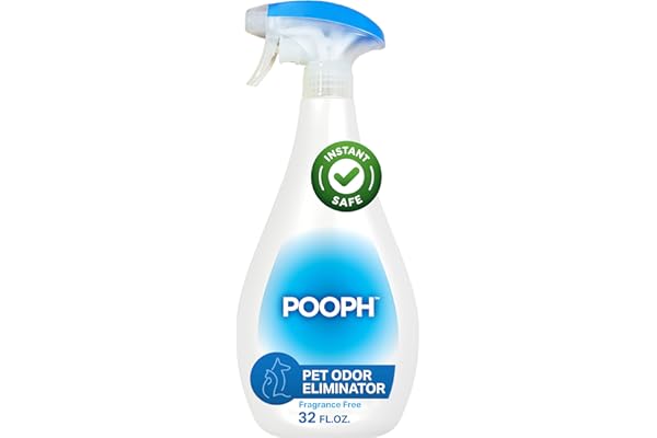 Pooph Pet Odor Eliminator, 32oz Spray - Dismantles Odors on a Molecular Basis, Dogs, Cats, Freshener, Urine, Poop, Pee, Deodorizer, Natures, Puppy, Fresh, Clean, Furniture, Potty, Safe